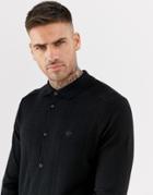 River Island Cable Knit Polo Shirt In Black - Black