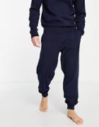 Jack & Jones Premium Knitted Lounge Sweatpants In Navy - Part Of A Set