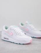 Nike Air Max 90 Sneakers In White/arctic Punch