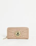 Love Moschino Stud Detail Wallet In Taupe-neutral