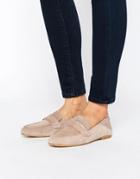 Vero Moda Leather Soft Loafer - Gray