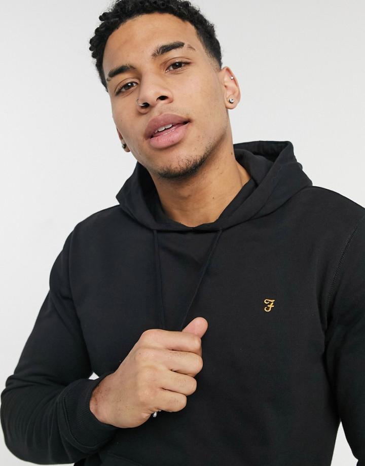 Farah Zain Cotton Hoodie In Black - Black