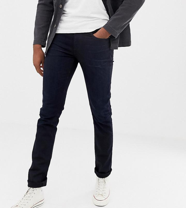 Nudie Jeans Co Tall Lean Dean Tapered Jeans Black N Blue