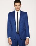Lambretta Blue Plain Tonic Suit Jacket - Blue