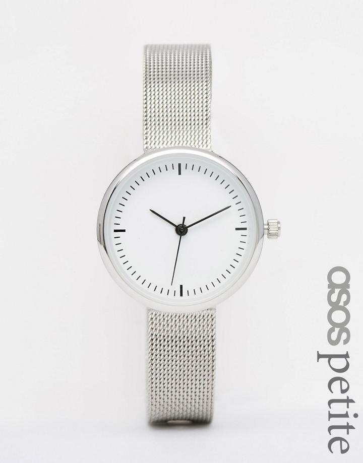 Asos Petite Mesh Skinny Strap Watch - Silver