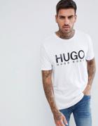 Hugo Dolive Large Logo T-shirt In White - White