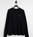Collusion Oversized Logo Long Sleeve T-shirt In Black