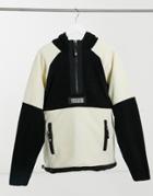 Crooked Tongues Co-ord Fleece Pullover Sweatshirt In Cut And Sew-black