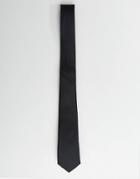 Asos Design Slim Tie In Black - Black