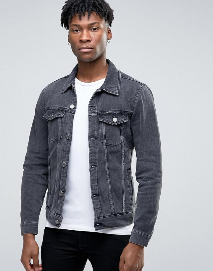Pull & Bear Denim Jacket In Washed Black - Gray