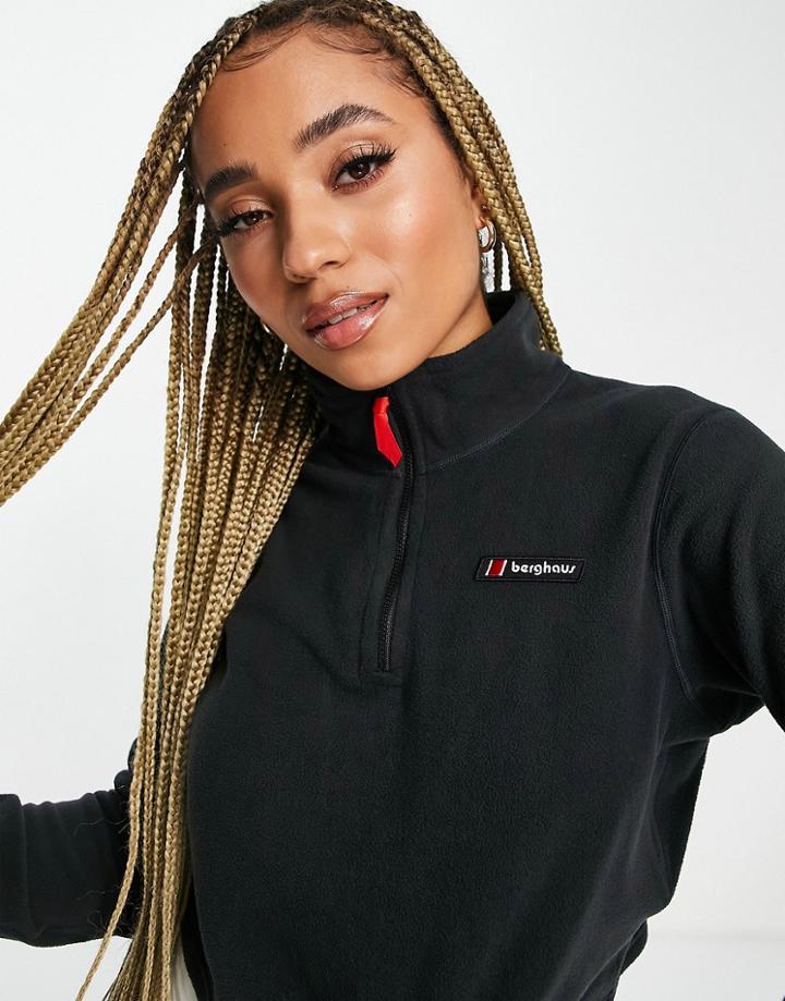 Berghaus Prism 1/4 Zip Cropped Fleece In Black