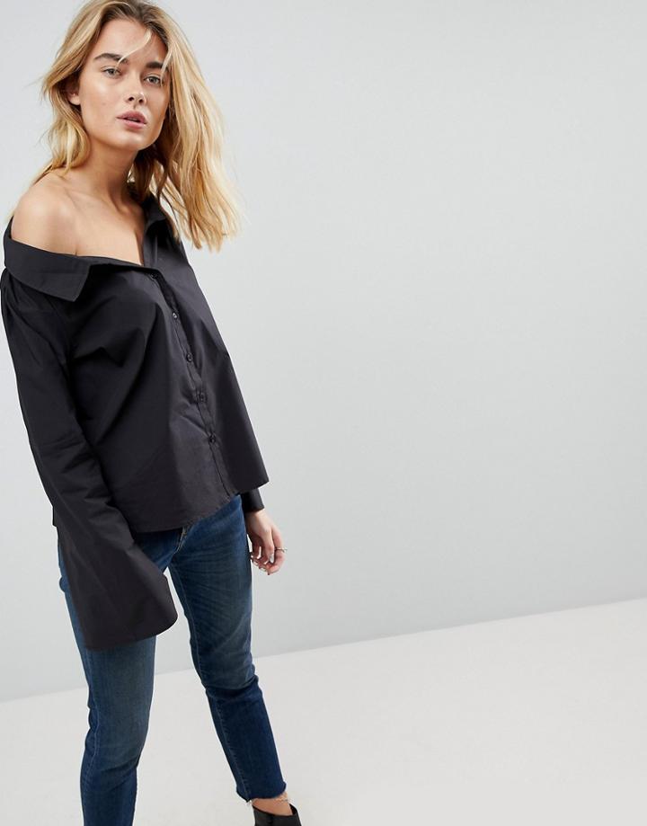 Walter Baker Jackson Flared Sleeve Shirt - Black