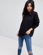 Asos Oversized Slouchy Lightweight Sweat - Black