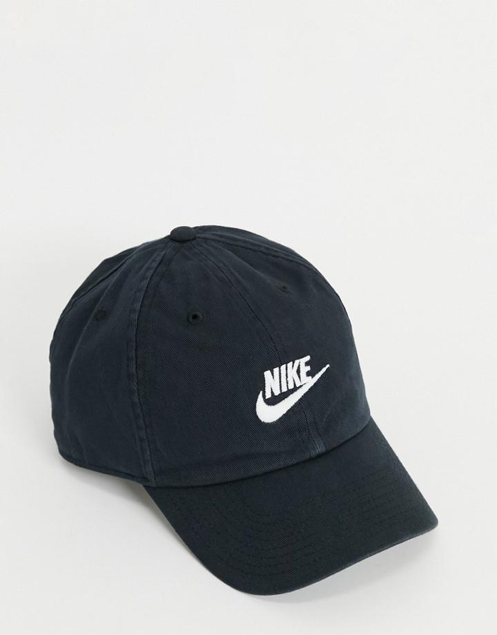 Nike H86 Futura Washed Adjustable Cap In Black
