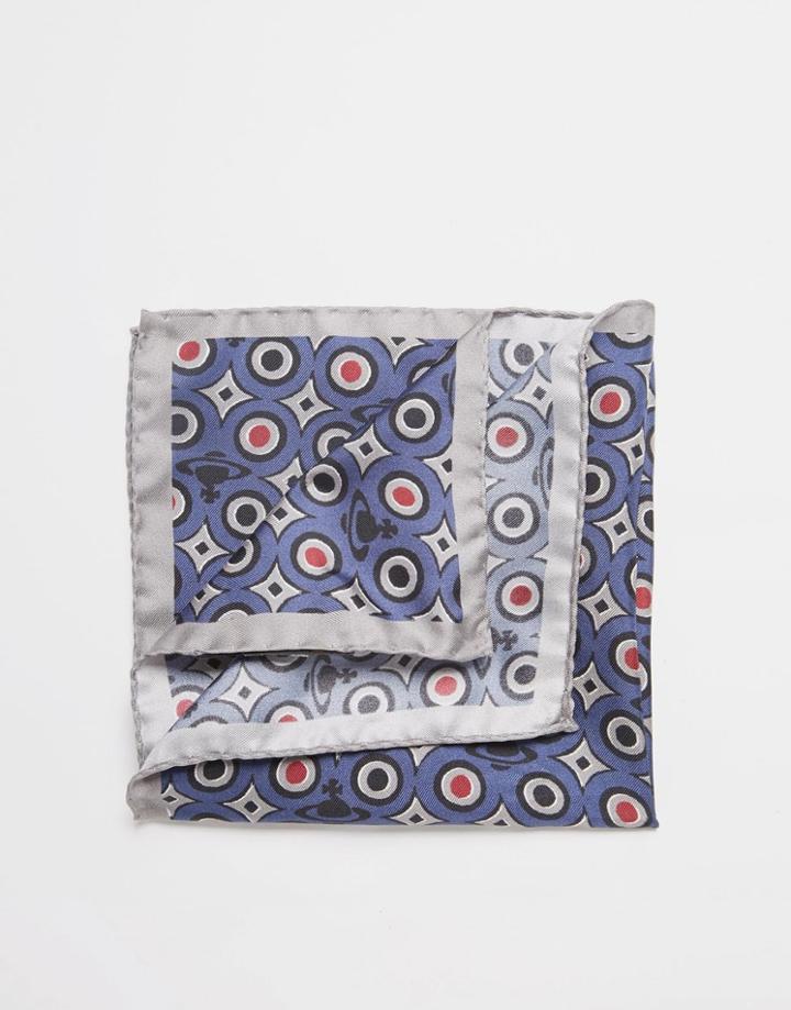 Vivienne Westwood Orb Pocket Square - Blue