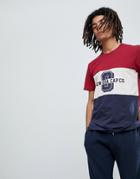 New Era T-shirt With Panel World Logo T-shirt In Navy - Navy