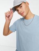 Soul Star Longline T-shirt In Pale Blue