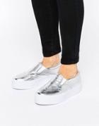 Asos Derby Brogue Trainers - Silver