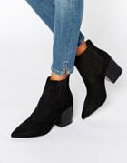 Asos Elliot Pointed Chelsea Ankle Boots - Black