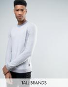 Ted Baker Tall Crew Neck Sweater In Texture - Gray