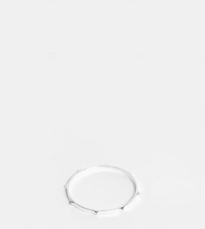 Kingsley Ryan Curve Spike Ring In Sterling Silver