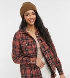 In The Style Exclusive Oversized Plaid Shirt In Brown Multi
