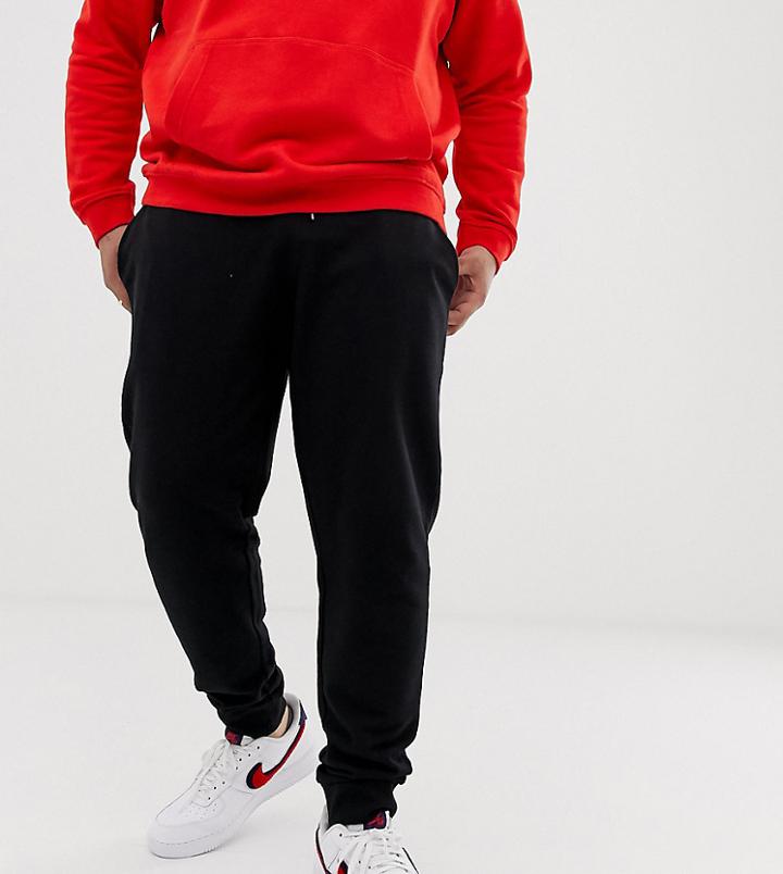 Asos Design Plus Skinny Sweatpants In Black - Black
