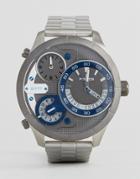 Police Bushmaster Watch With Stainless Steel Bracelet - Silver
