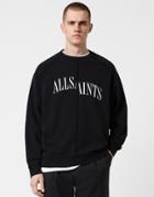 Allsaints Diverge Crew Neck Sweatshirt In Black