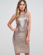 New Look Sequin Body-conscious Dress - Gold
