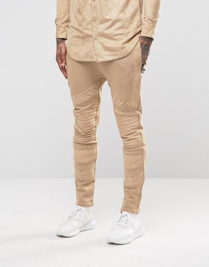 Black Kaviar Biker Joggers - Tan