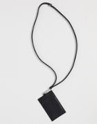 Asos Design Leather Neck Wallet With Card Holder In Black