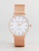 Christin Lars Rose Watch With Round Dial With White Dial - Gold