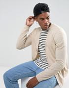 Asos Cotton Cardigan In Oatmeal - Beige