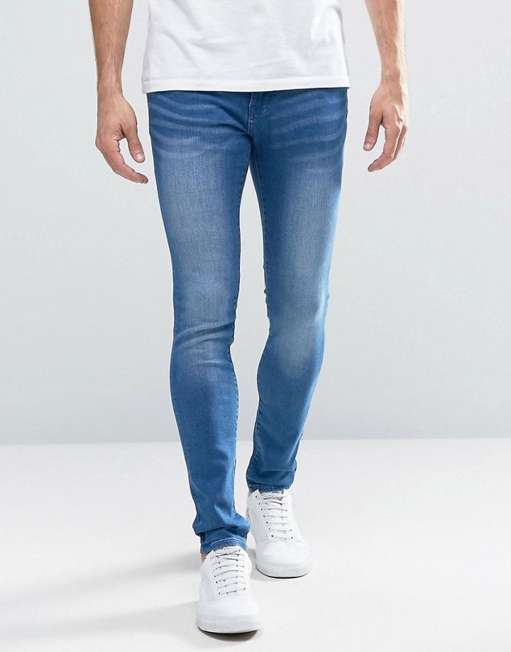 Waven Electric Blue Spray On Jeans - Blue