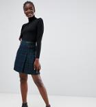 Warehouse Mini Skirt In Plaid Check - Green