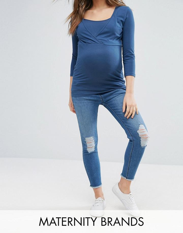 New Look Maternity Under The Bump Skinny Jeans - Blue