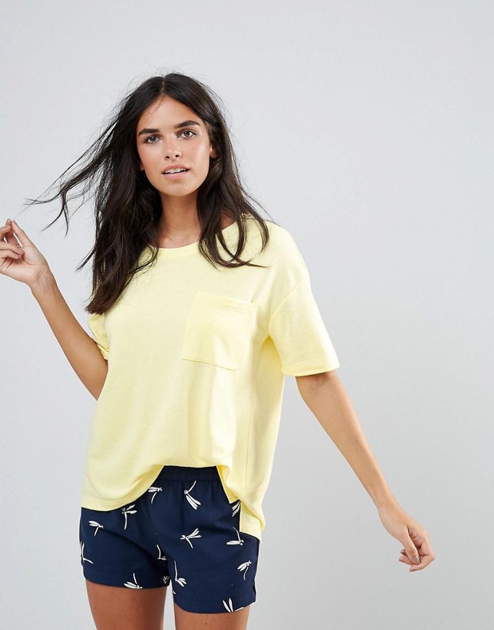 Jdy Merle Pocket T-shirt - Yellow