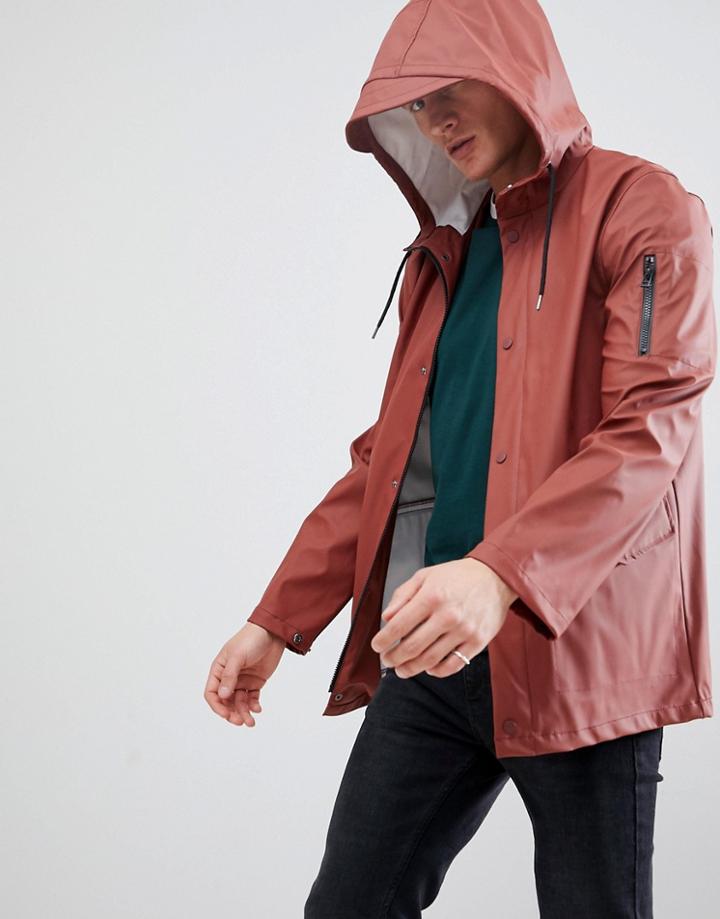 New Look Rain Coat In Rust - Orange