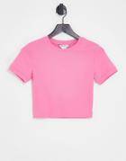 Urban Revivo Ribbed T-shirt In Pink