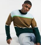 Collusion Color Block Sweater-multi