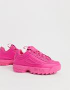 Fila Pink Disruptor Ii Premium Sneakers - Black