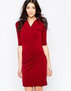 Wal G Dress With Wrap Front - Wine