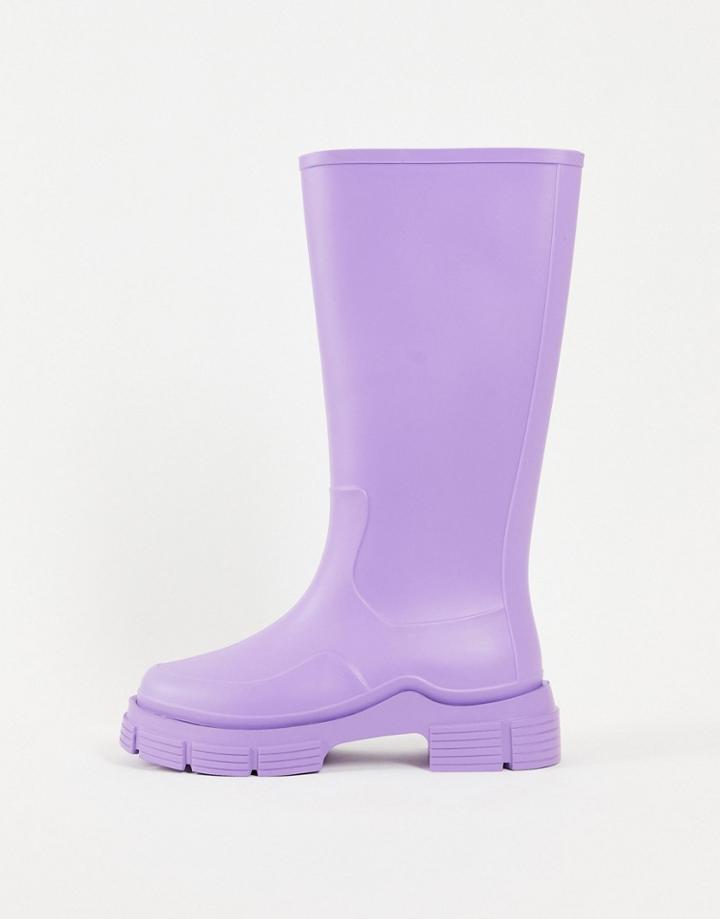 Asos Design Wellington Boot In Purple