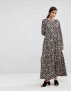 People Tree X V & A Maxi Dress In Tulip Foral - Multi