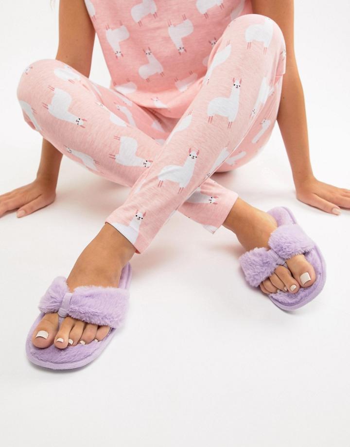 Brave Soul Fluffy Slippers - Purple