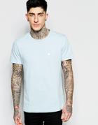 Pretty Green T-shirt With Crew Neck In Sky Blue - Blue