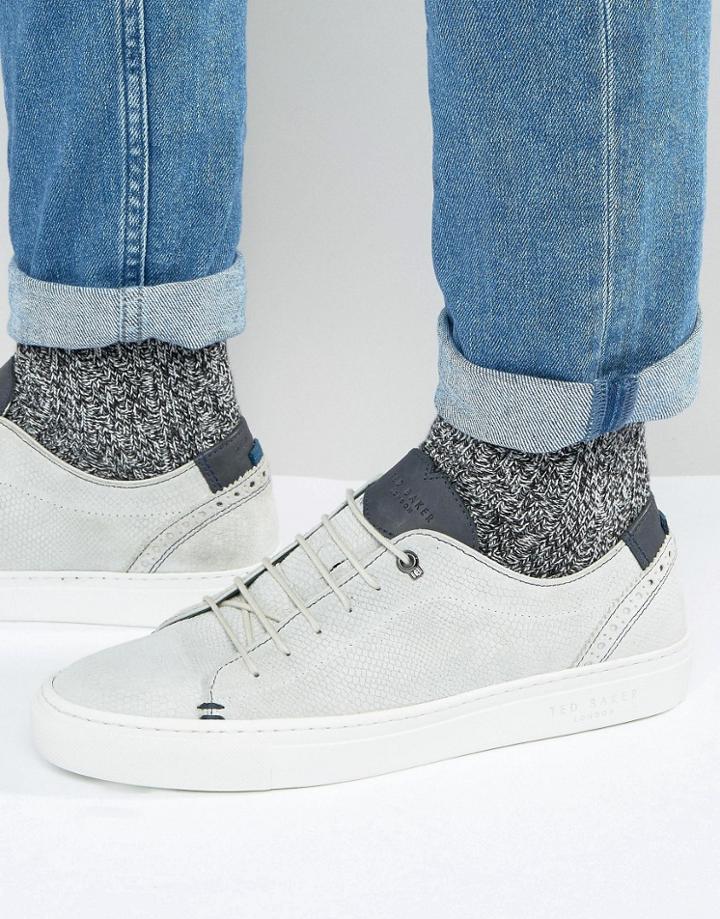 Ted Baker Kiing Suede Sneakers - White