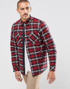 Carhartt Wip Checked Damon Over Shirt In Regular Fit - Red