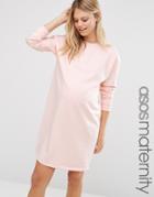 Asos Maternity Oversized Sweat Dress - Pink